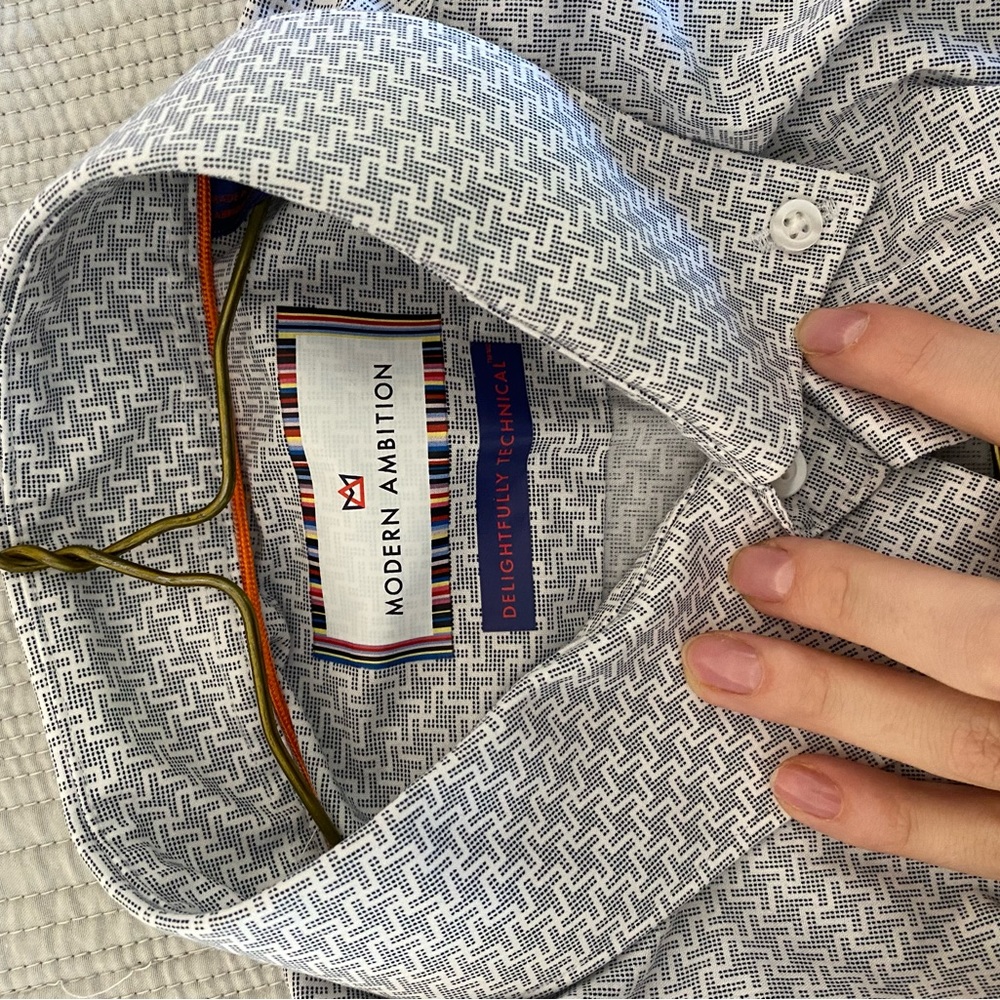 Modern ambition light blue men’s dress shirt